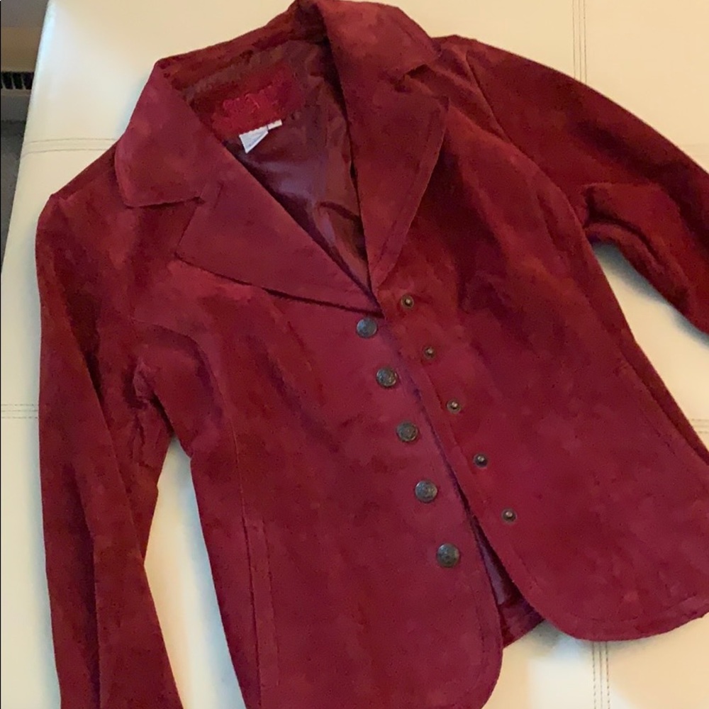 Beautiful red leather jacket